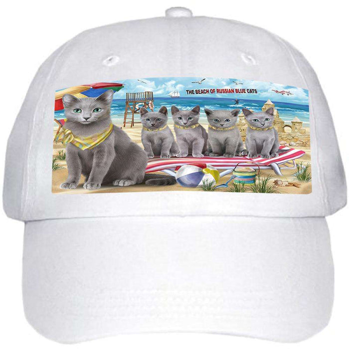 Pet Friendly Beach Russian Blue Cat Ball Hat Cap HAT58524