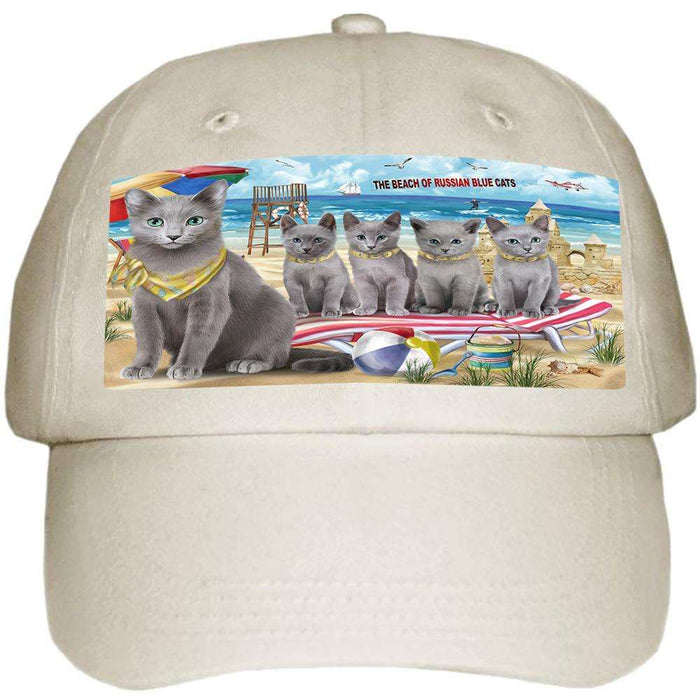 Pet Friendly Beach Russian Blue Cat Ball Hat Cap HAT58524