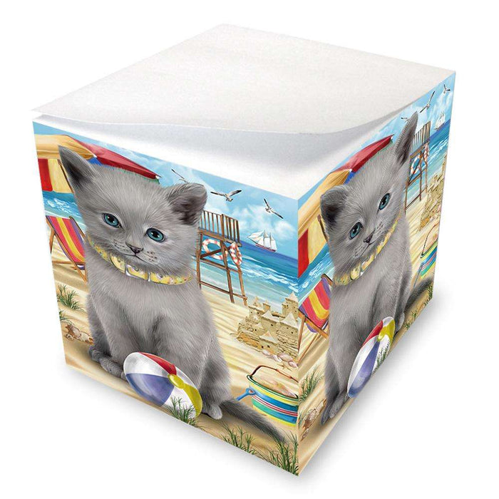 Pet Friendly Beach Russian Blue Cat Note Cube NOC51593