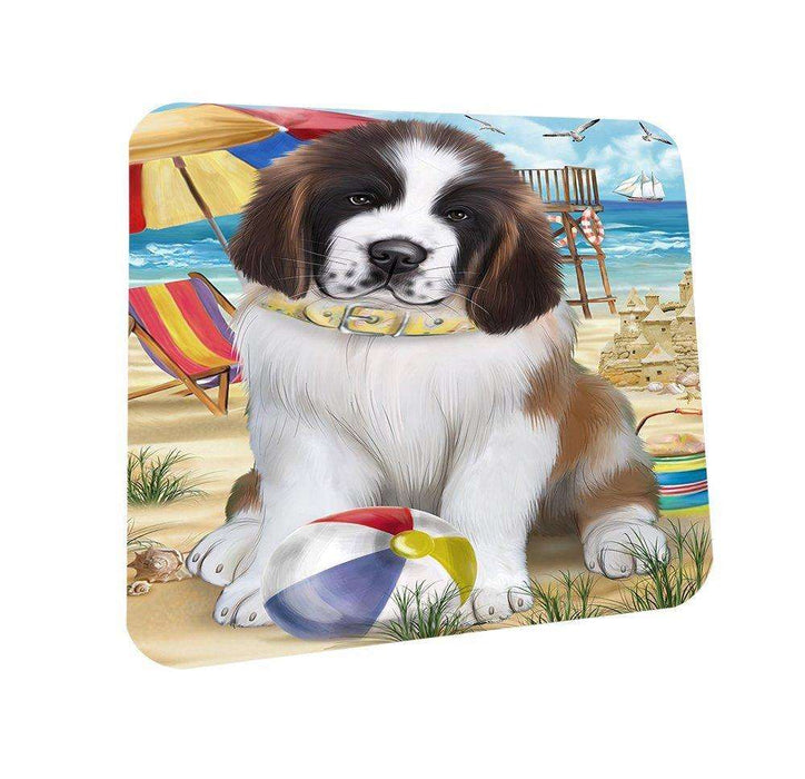 Pet Friendly Beach Saint Bernard Dog Coasters Set of 4 CST48640