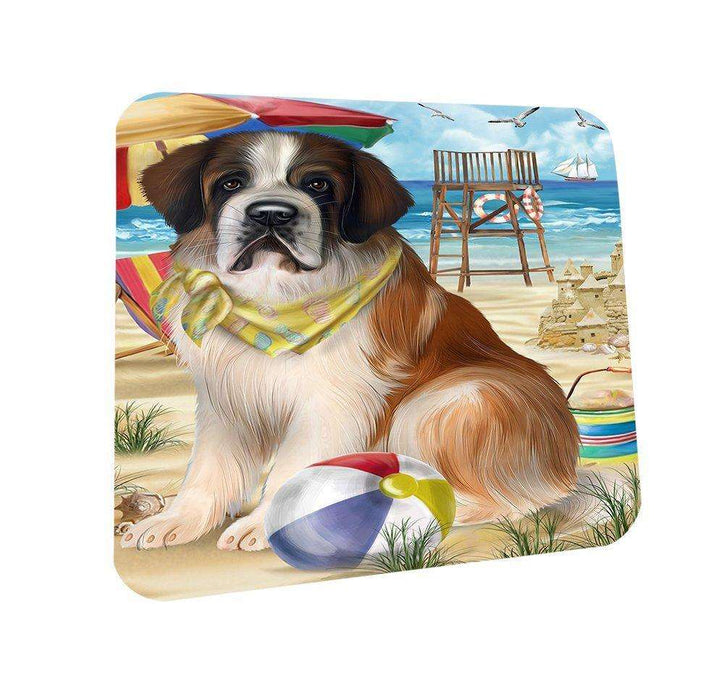 Pet Friendly Beach Saint Bernard Dog Coasters Set of 4 CST48641