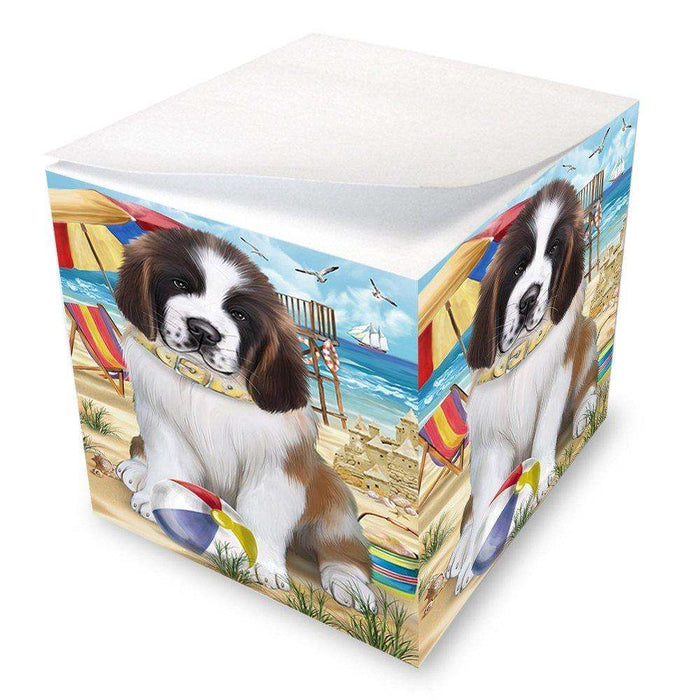 Pet Friendly Beach Saint Bernard Dog Note Cube NOC48681