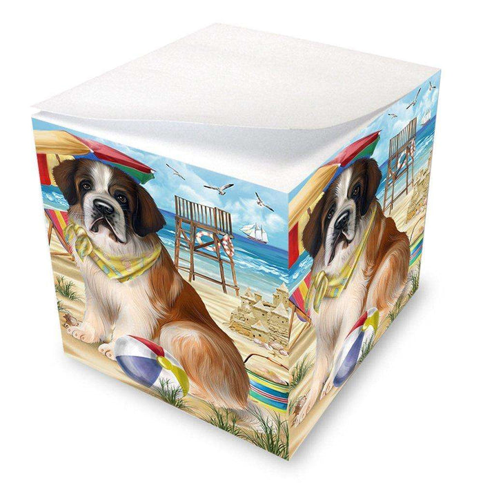 Pet Friendly Beach Saint Bernard Dog Note Cube NOC48682
