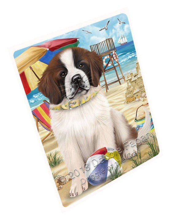 Pet Friendly Beach Saint Bernard Dog Tempered Cutting Board C49728