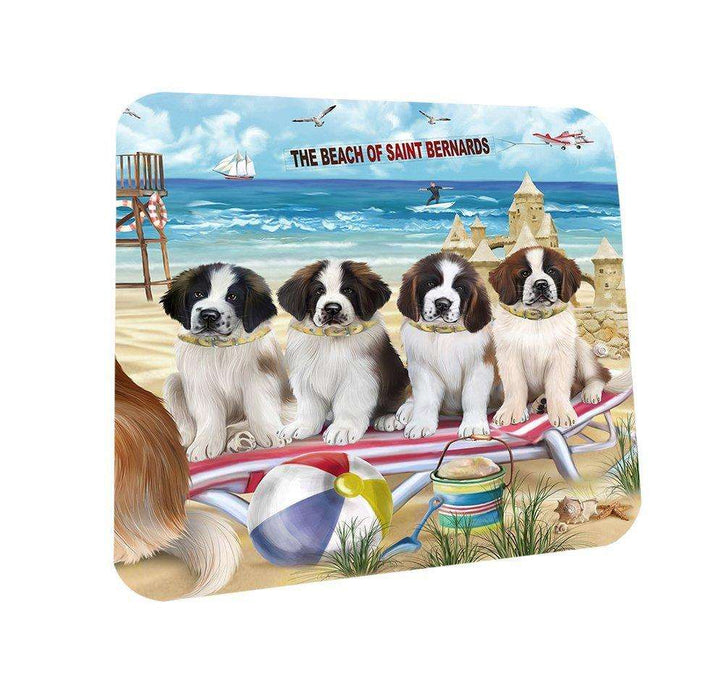Pet Friendly Beach Saint Bernards Dog Coasters Set of 4 CST48636