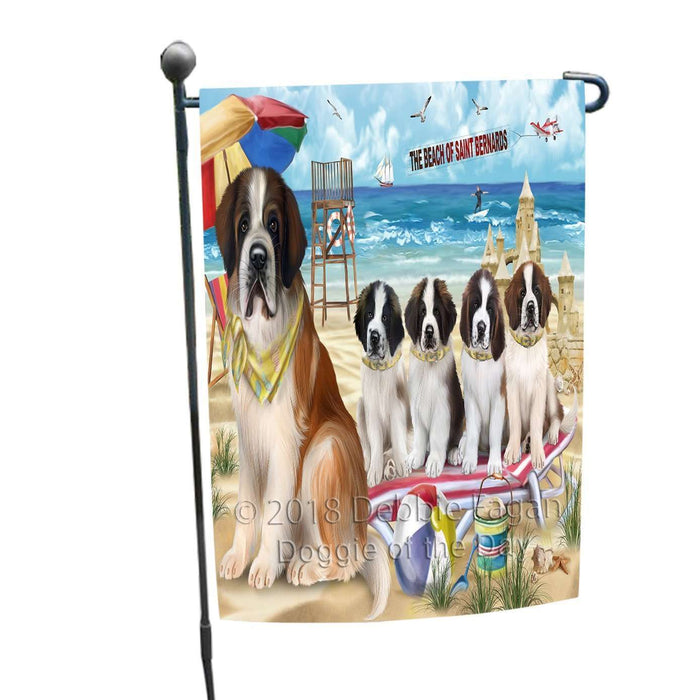 Pet Friendly Beach Saint Bernards Dog Garden Flag GFLG48586