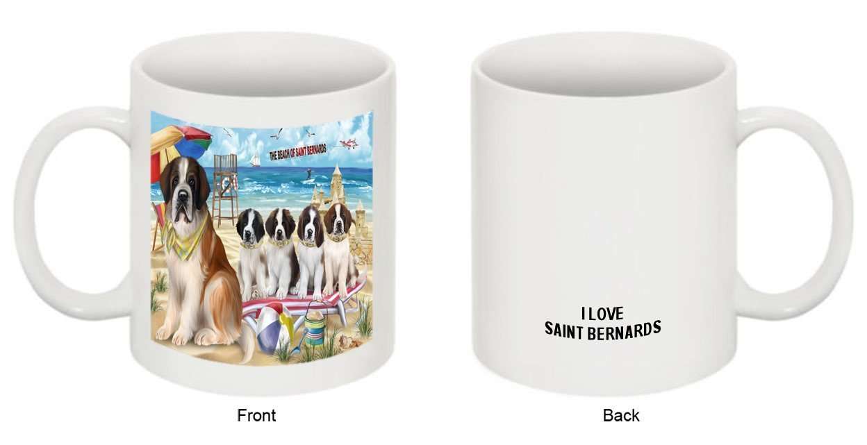 Pet Friendly Beach Saint Bernards Dog Mug MUG48489