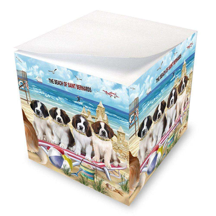Pet Friendly Beach Saint Bernards Dog Note Cube NOC48677
