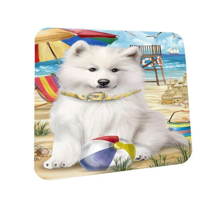 Pet Friendly Beach Samoyed Dog Coasters Set of 4 CST48644