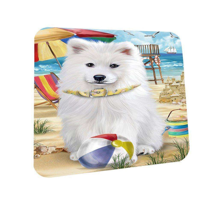 Pet Friendly Beach Samoyed Dog Coasters Set of 4 CST48645