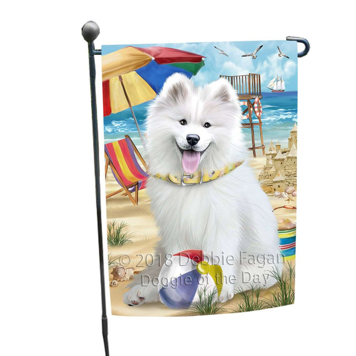 Pet Friendly Beach Samoyed Dog Garden Flag GFLG48593