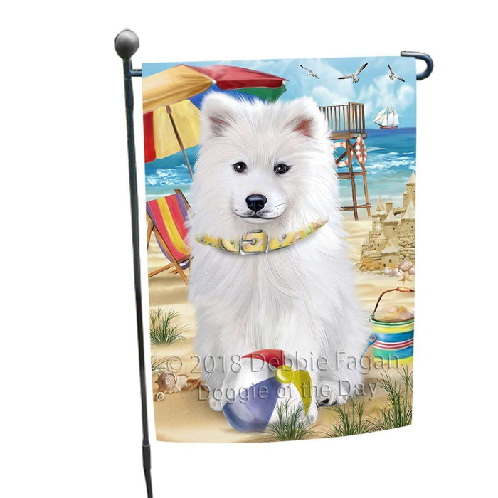 Pet Friendly Beach Samoyed Dog Garden Flag GFLG48595