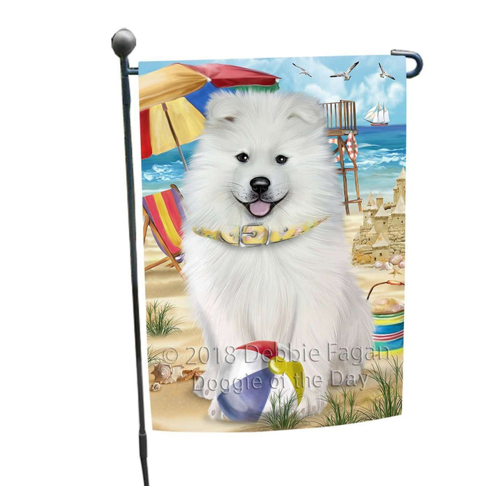 Pet Friendly Beach Samoyed Dog Garden Flag GFLG48596