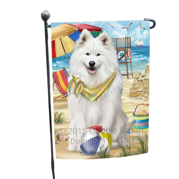 Pet Friendly Beach Samoyed Dog Garden Flag GFLG48597