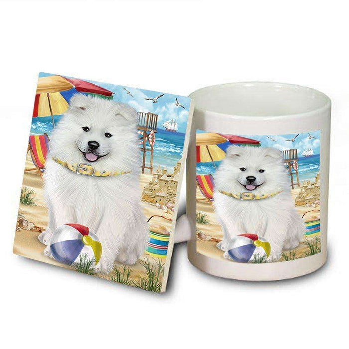 Pet Friendly Beach Samoyed Dog Mug and Coaster Set MUC48679