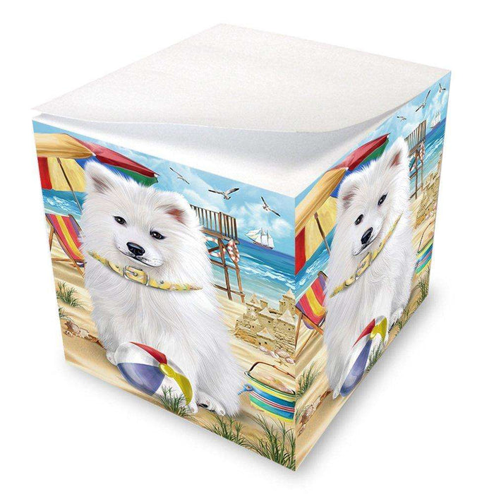 Pet Friendly Beach Samoyed Dog Note Cube NOC48686