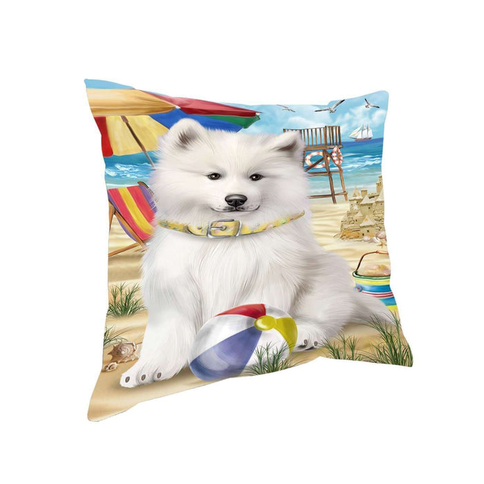 Pet Friendly Beach Samoyed Dog Pillow PIL50596