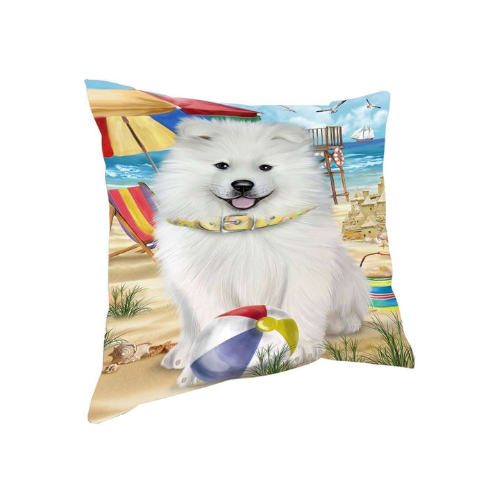 Pet Friendly Beach Samoyed Dog Pillow PIL50604