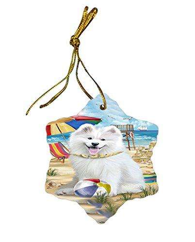 Pet Friendly Beach Samoyed Dog Star Porcelain Ornament SPOR48676
