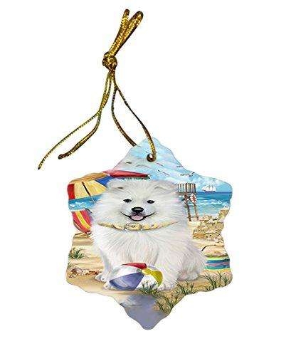 Pet Friendly Beach Samoyed Dog Star Porcelain Ornament SPOR48679
