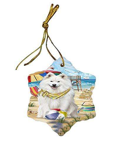 Pet Friendly Beach Samoyed Dog Star Porcelain Ornament SPOR48680