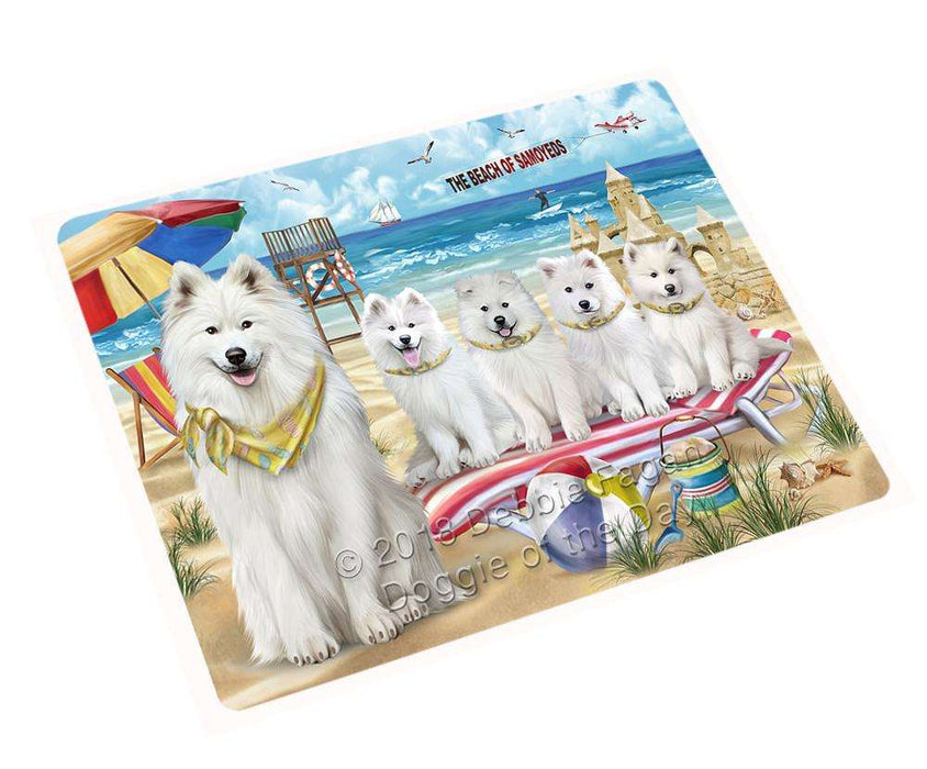 Pet Friendly Beach Samoyeds Dog Magnet Mini (3.5" x 2") MAG49743