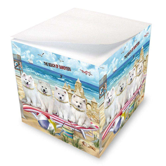 Pet Friendly Beach Samoyeds Dog Note Cube NOC48683