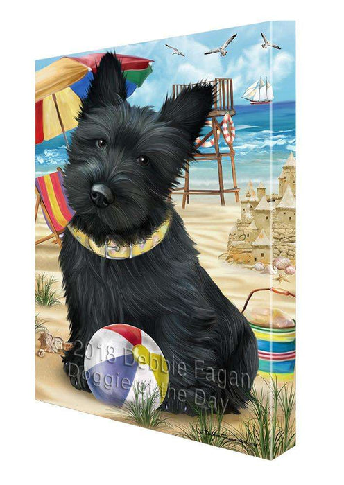 Pet Friendly Beach Scottish Terrier Dog Canvas Wall Art CVS66499