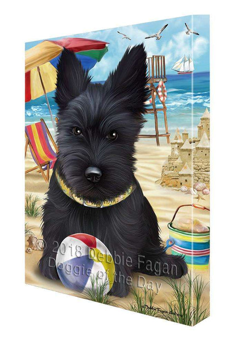 Pet Friendly Beach Scottish Terrier Dog Canvas Wall Art CVS66517