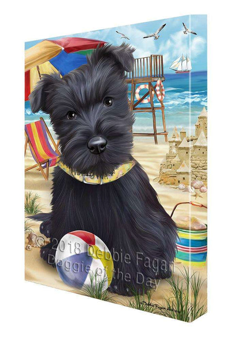 Pet Friendly Beach Scottish Terrier Dog Canvas Wall Art CVS66526