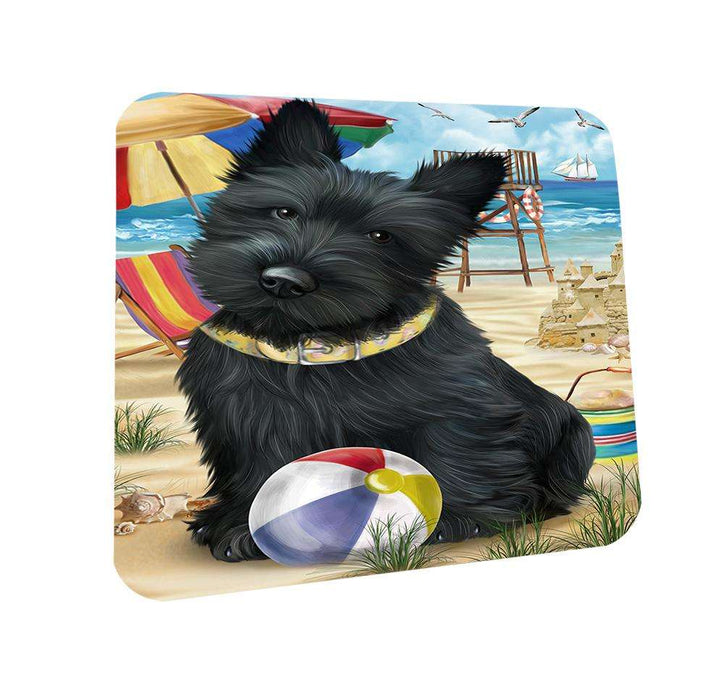 Pet Friendly Beach Scottish Terrier Dog Coasters Set of 4 CST50042 Coasters Set of 4 CST50042
