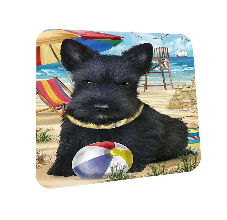 Pet Friendly Beach Scottish Terrier Dog Coasters Set of 4 CST50043 Coasters Set of 4 CST50043