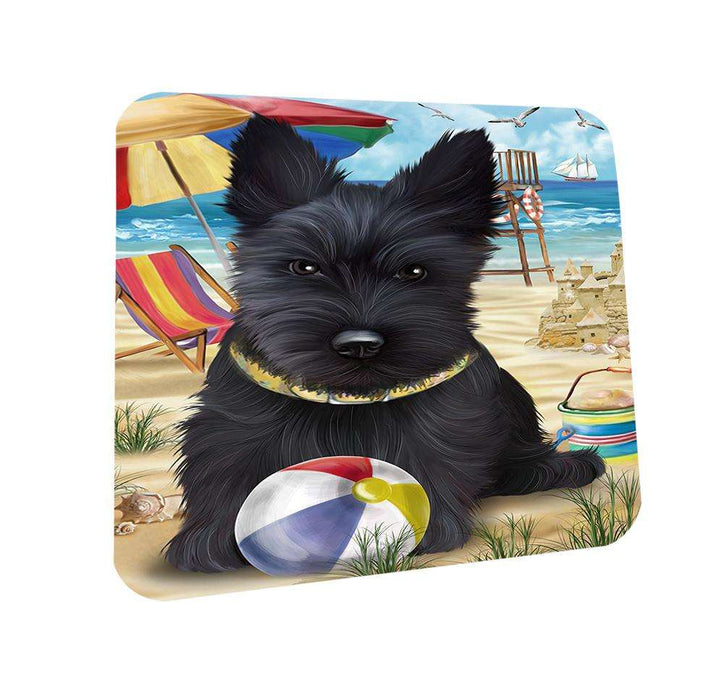 Pet Friendly Beach Scottish Terrier Dog Coasters Set of 4 CST50044 Coasters Set of 4 CST50044