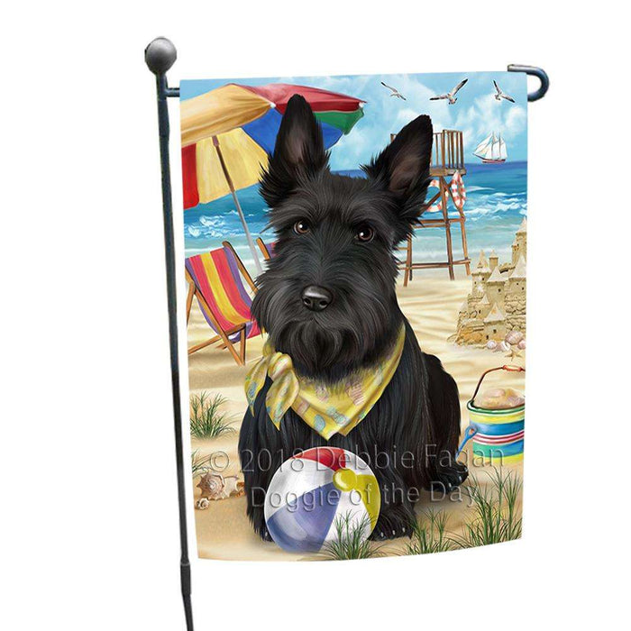 Pet Friendly Beach Scottish Terrier Dog Garden Flag GFLG49916