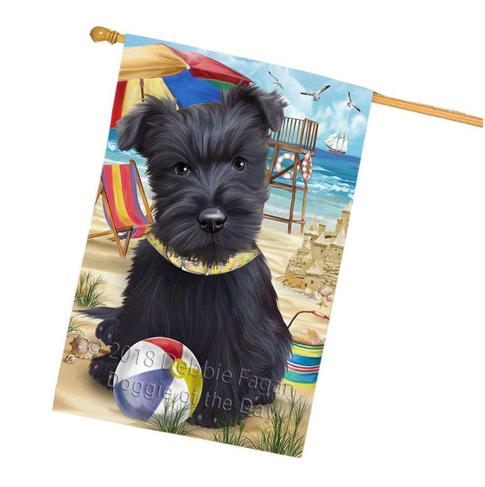 Pet Friendly Beach Scottish Terrier Dog House Flag FLG50051