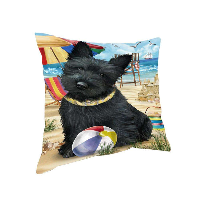 Pet Friendly Beach Scottish Terrier Dog Pillow PIL56188