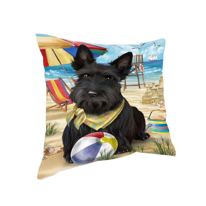 Pet Friendly Beach Scottish Terrier Dog Pillow PIL56204