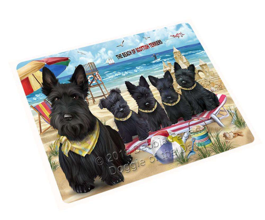 Pet Friendly Beach Scottish Terriers Dog Cutting Board C54114