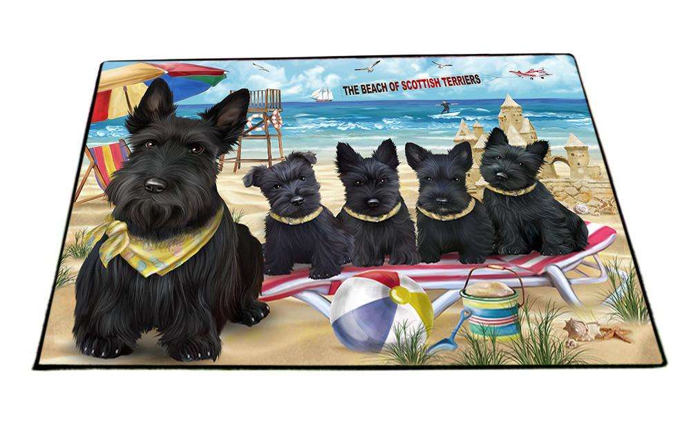 Pet Friendly Beach Scottish Terriers Dog Floormat FLMS50280