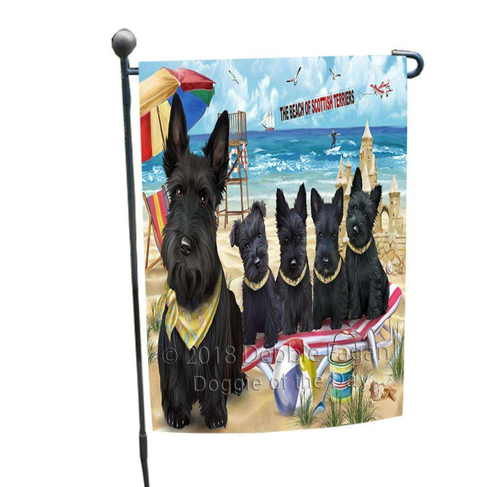 Pet Friendly Beach Scottish Terriers Dog Garden Flag GFLG49911