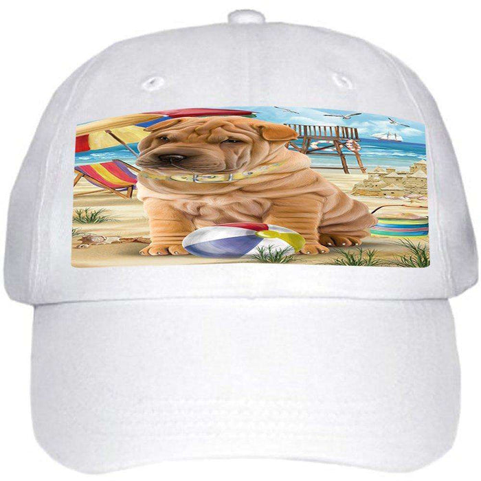 Pet Friendly Beach Shar Pei Dog Ball Hat Cap HAT49803