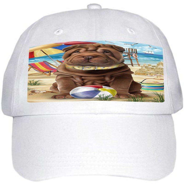 Pet Friendly Beach Shar Pei Dog Ball Hat Cap HAT49806