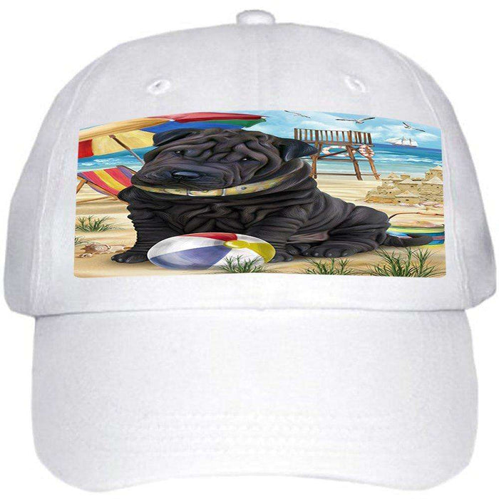 Pet Friendly Beach Shar Pei Dog Ball Hat Cap HAT49809