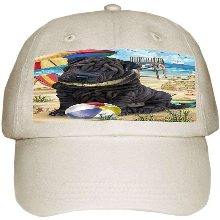 Pet Friendly Beach Shar Pei Dog Ball Hat Cap HAT49809