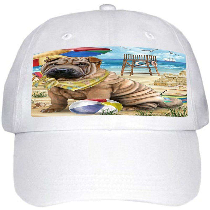 Pet Friendly Beach Shar Pei Dog Ball Hat Cap HAT49815