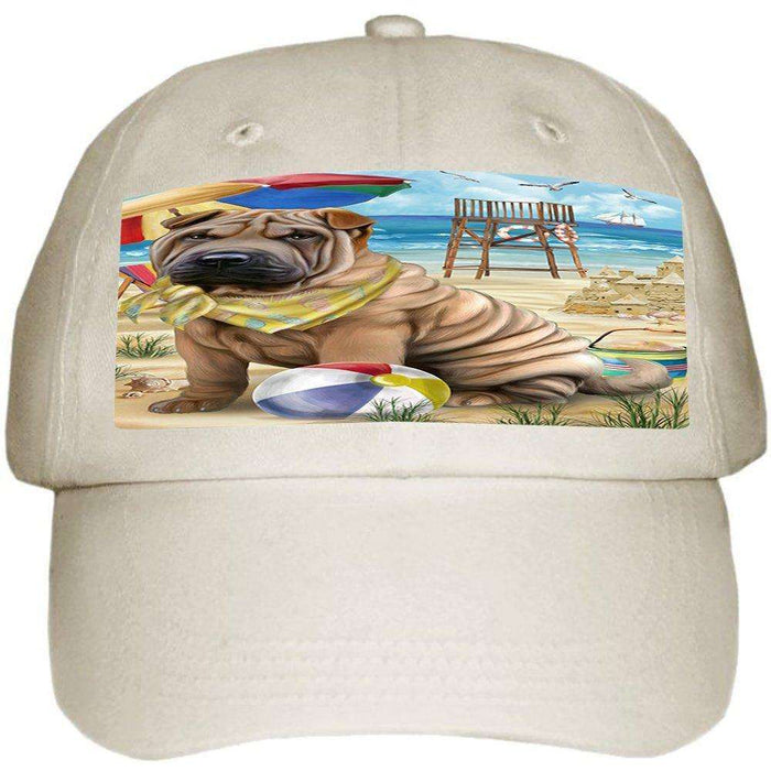 Pet Friendly Beach Shar Pei Dog Ball Hat Cap HAT49815