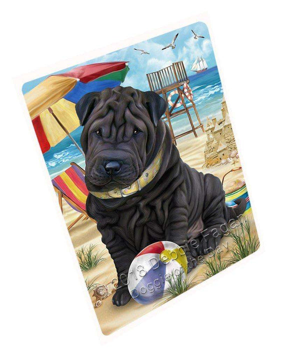 Pet Friendly Beach Shar Pei Dog Large Refrigerator / Dishwasher RMAG51540