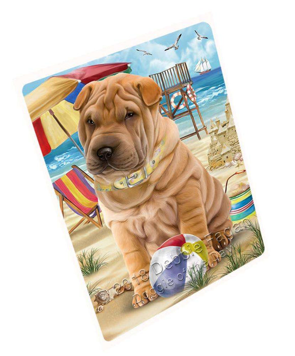 Pet Friendly Beach Shar Pei Dog Magnet Mini (3.5" x 2") MAG49764