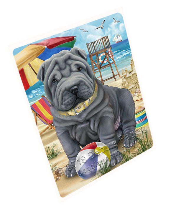 Pet Friendly Beach Shar Pei Dog Magnet Mini (3.5" x 2") MAG49773