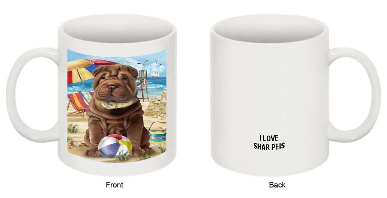 Pet Friendly Beach Shar Pei Dog Mug MUG48503